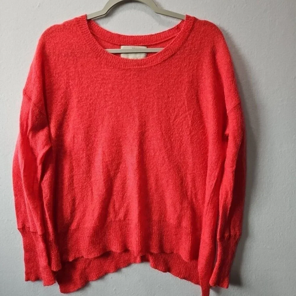 Banana Republic Heritage Womens M Watermelon Pink Wool Mohair Sweater‎